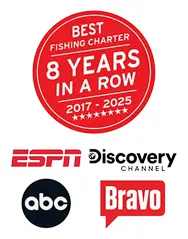 2017 - 2025 Best Fising Charter Charleston, SC - 8 years in a row